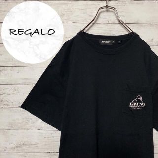 エクストララージ(XLARGE)の【人気デザイン】エクストララージ☆ゴリラ刺繍ワンポイントブラックTシャツポケT(Tシャツ/カットソー(半袖/袖なし))