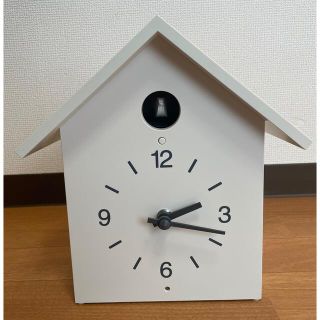 MUJI (無印良品) - 鳩時計 大 MUJI 無印良品 掛置時計 ホワイト 白の