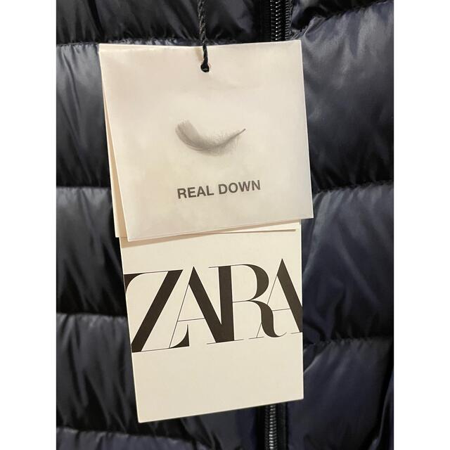 ZARA(ザラ)の【新品】ZARA ライトウェイト ダウンパフジャケット ネイビーブルー XL メンズのジャケット/アウター(ダウンジャケット)の商品写真