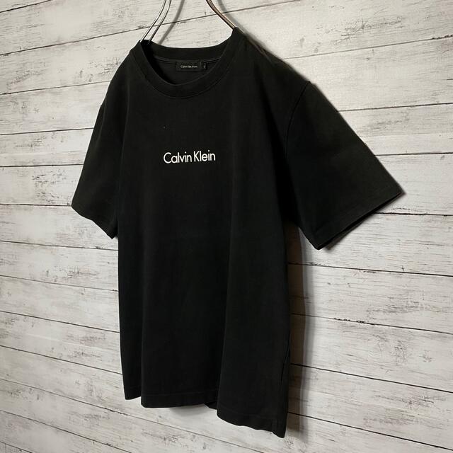 Calvin Klein(カルバンクライン)の【希少アイテム】カルバンクライン☆センタープリントロゴブラックTシャツ メンズのトップス(Tシャツ/カットソー(半袖/袖なし))の商品写真