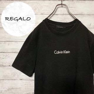 カルバンクライン(Calvin Klein)の【希少アイテム】カルバンクライン☆センタープリントロゴブラックTシャツ(Tシャツ/カットソー(半袖/袖なし))