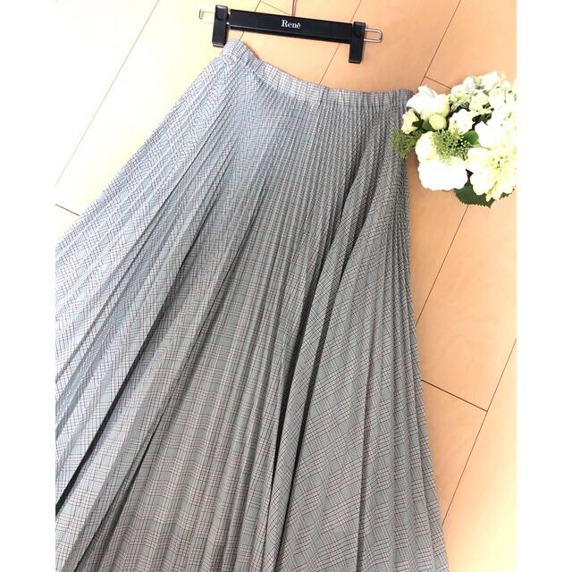 美品▫️Rene 36❁'19年˳.✧緑ベ-ジュ黒mix系✧˳チェック˚.*スカ