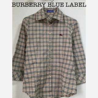 バーバリーブルーレーベル(BURBERRY BLUE LABEL)の【美品】BURBERRY BLUE LABEL ノバチェック　シャツ　38(シャツ/ブラウス(長袖/七分))