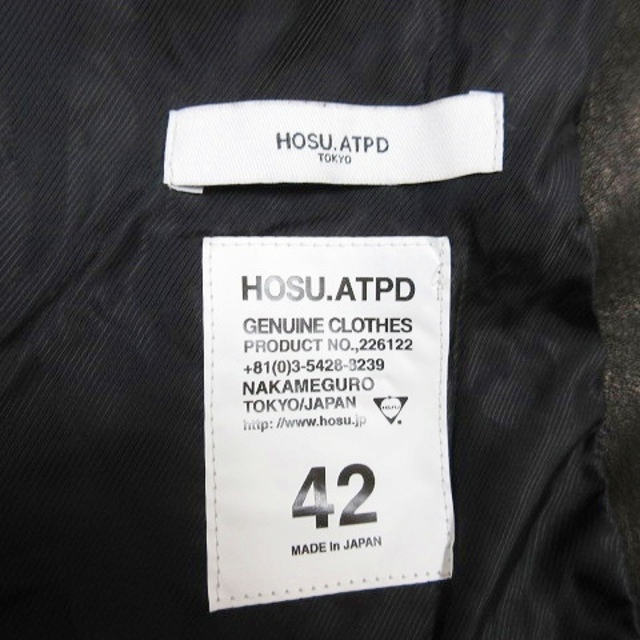 HOSU(ホス)のホス HOSU ATPD 牛革 カウハイド シングル ライダース XL 黒 ■3 メンズのジャケット/アウター(ライダースジャケット)の商品写真