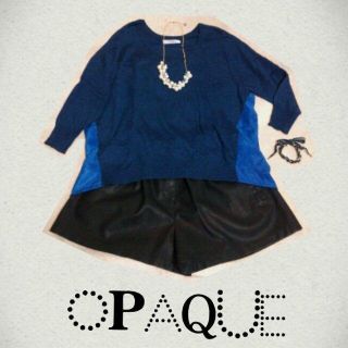 オペーク(OPAQUE)のOPAQUE♡バックシフォンニット(ニット/セーター)