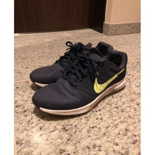 ナイキ(NIKE)の【NIKE】ランニングシューズ 27cm ブルー×蛍光イエロー(スニーカー)