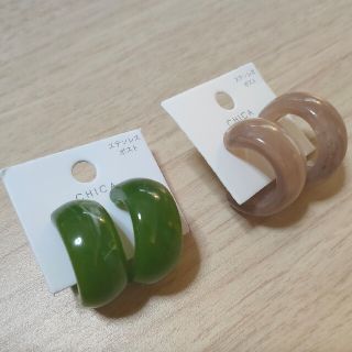 スリーコインズ(3COINS)の【ほぼ未使用】ピアス2点セット(ピアス)