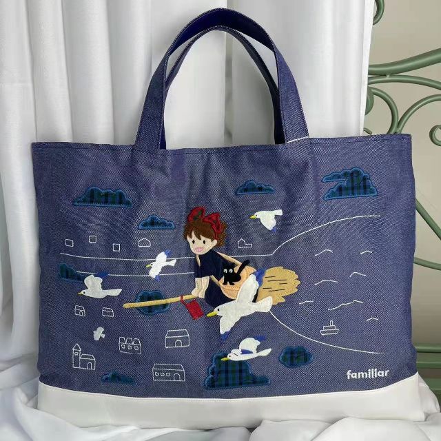 絶品】 ファミリア 魔女の宅急便 メルカリ最安値 デニムバッグ