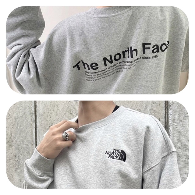 THE NORTH FACE(ザノースフェイス)の97. 海外限定 ノースフェイス グレー バックプリント スウェット メンズのトップス(スウェット)の商品写真