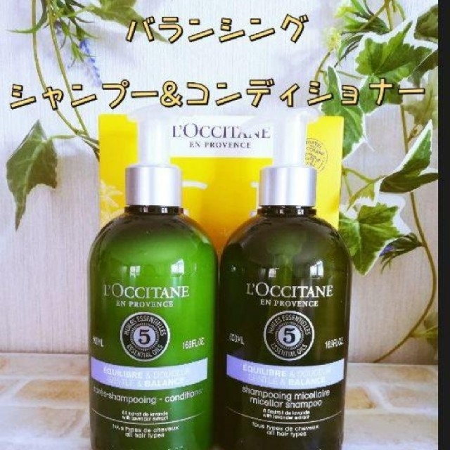 L'OCCITANE(ロクシタン)のロクシタンファイブハーブスバランシングシャンプー＆コンディショナー500ml コスメ/美容のヘアケア/スタイリング(シャンプー/コンディショナーセット)の商品写真