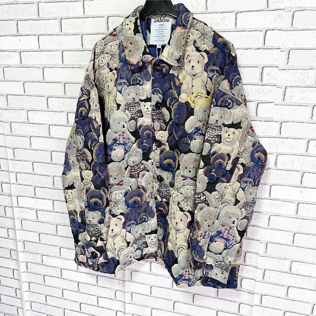 希少★UABONI タグ付き ゴブラン織 刺繍 ベア柄 クマ柄 3Dブルゾン - 3