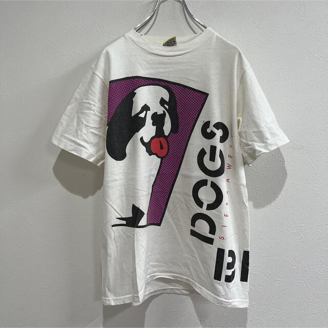 ビンテージ 90ｓ ＢＩＧＤＯＧＳ 犬 両面プリント Ｔシャツ Tシャツ+カットソー(半袖+袖なし)