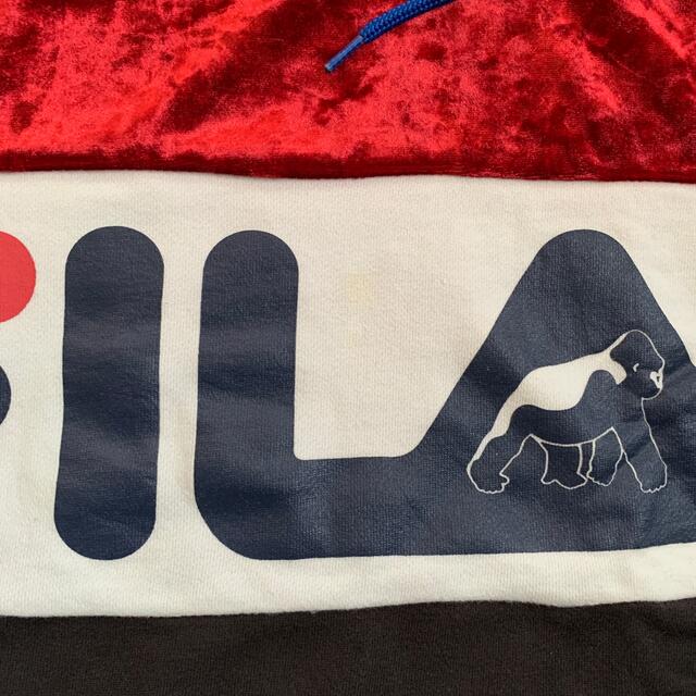 FILA(フィラ)のXLARGE × FILA コラボ パーカー　ベロア メンズのトップス(パーカー)の商品写真