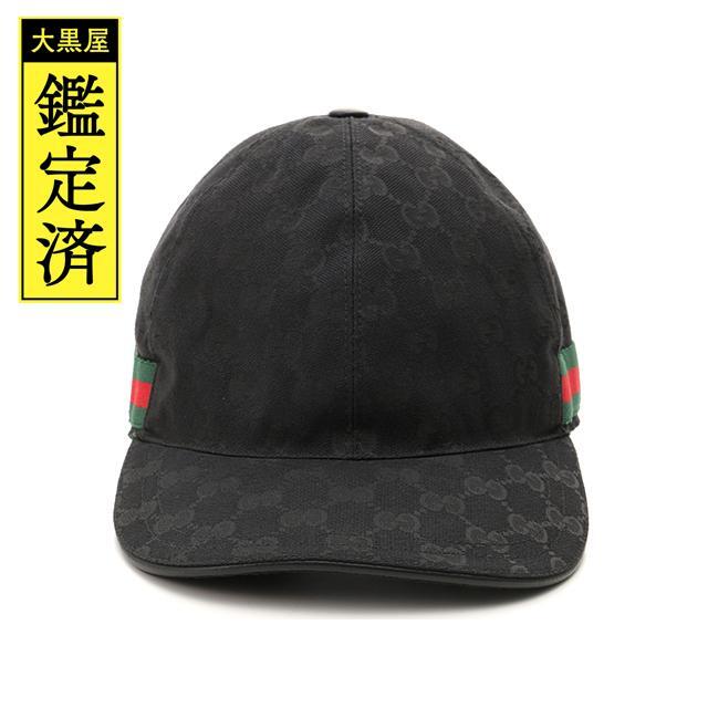 極美品 GUCCI グッチ GGキャンバス ベースボールキャップ 帽子