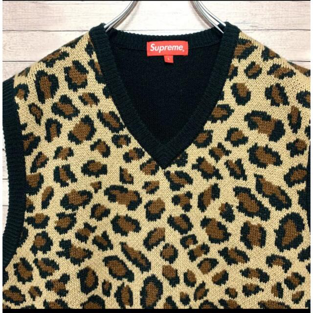 Supreme(シュプリーム)の激レア 16ss supreme Leopard vest Lサイズ メンズのトップス(ベスト)の商品写真