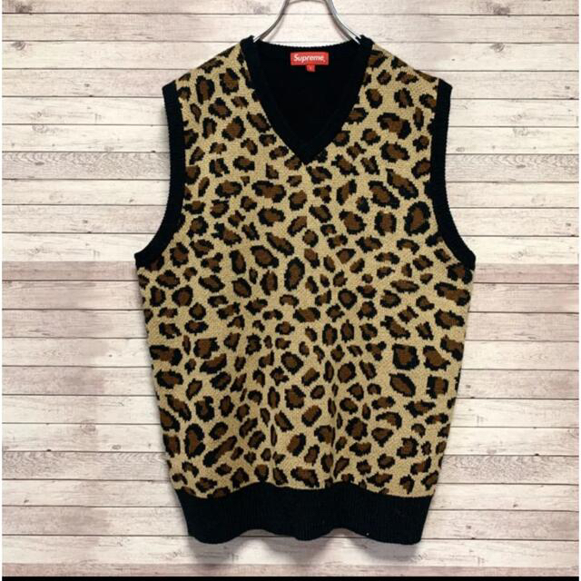 Supreme(シュプリーム)の激レア 16ss supreme Leopard vest Lサイズ メンズのトップス(ベスト)の商品写真