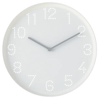 イケア(IKEA)のIKEA トロマ 壁掛け時計　ウォールクロック, ホワイト25 cm(掛時計/柱時計)