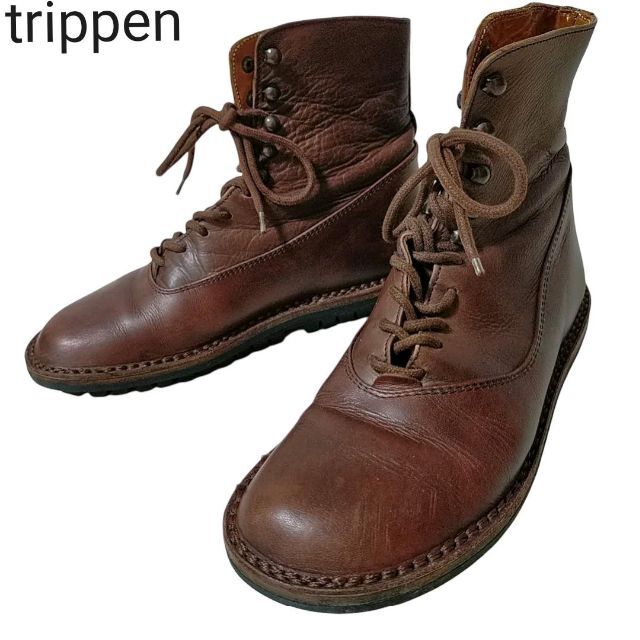 トリッペン trippen レースアップブーツ ブラウン レザー サイズ36 品