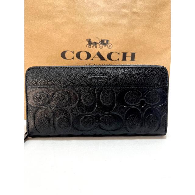 COACH(コーチ)のコーチ COACH 長財布 シグネチャーエンボスドレザーウォレット アウトレット レディースのファッション小物(財布)の商品写真