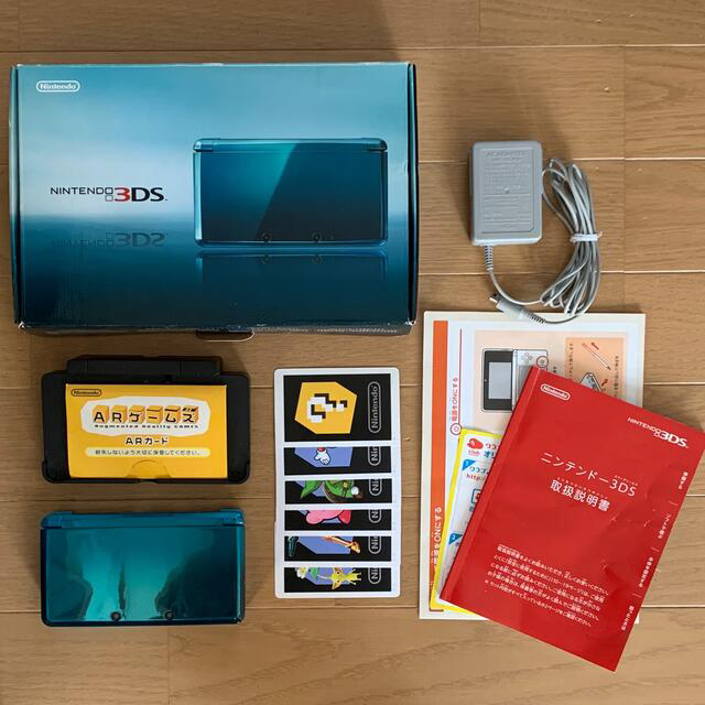 値下げしました！　送料込♪　3DS 本体　アクアブルー エンタメ/ホビーのゲームソフト/ゲーム機本体(携帯用ゲーム機本体)の商品写真