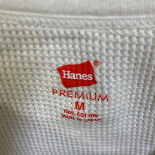 ヘインズ(Hanes)のHanes☆ヘインズ　新品！サーマルTシャツ　長袖　白(Tシャツ/カットソー(七分/長袖))