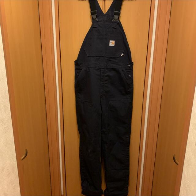 90s carhartt FR オーバーオール ダブルニー ダック地 裾ジップ