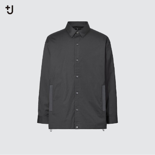 UNIQLO(ユニクロ)のユニクロ +J オーバーサイズシャツブルゾン ダークグレーS メンズのジャケット/アウター(ブルゾン)の商品写真