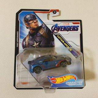 マーベル(MARVEL)のHot wheels ホットウィール  マーベル　キャプテンアメリカ　ミニカー(ミニカー)