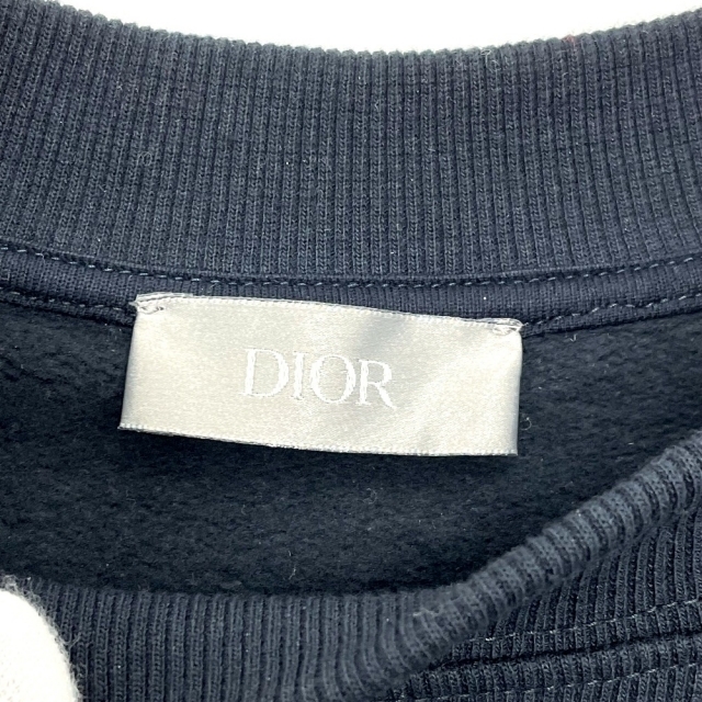 Dior(ディオール)のディオール Dior クルーネック アトリエロゴ スウェット 長袖 トレーナー コットン ネイビー レディースのトップス(トレーナー/スウェット)の商品写真