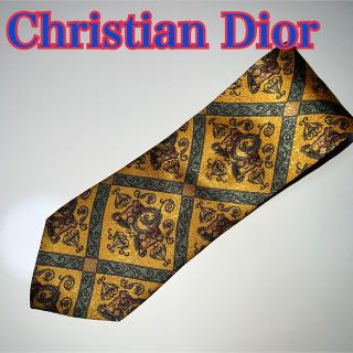 クリスチャンディオール(Christian Dior)のクリスチャンディオールChristian Dior総柄ブランド ネクタイ【美品】(ネクタイ)