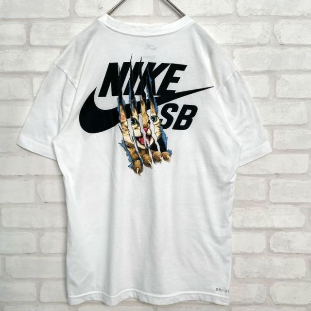 NIKE - 【レアモデル】NIKE ナイキ 両面プリント 猫プリ 白Tee Tシャツ