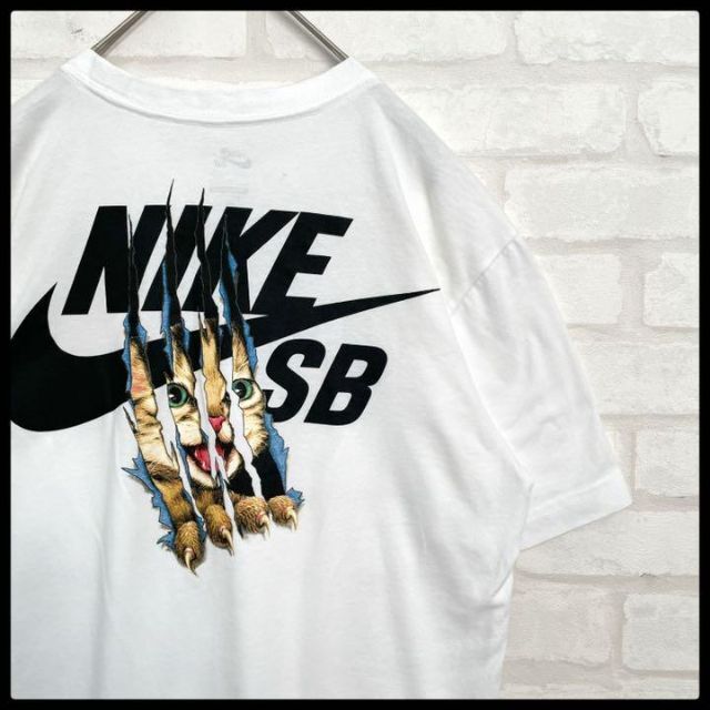 NIKE - 【レアモデル】NIKE ナイキ 両面プリント 猫プリ 白Tee Tシャツ