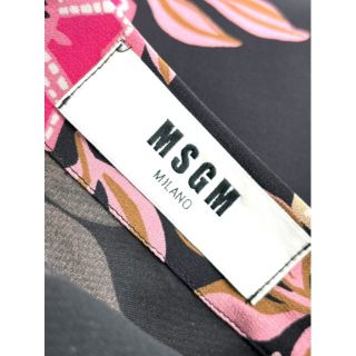 美品】MSGM フラワープリント シルク タイトスカート ロング スリット