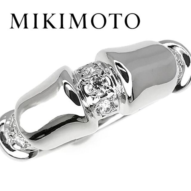 MIKIMOTO(ミキモト)のミキモト MIKIMOTO プラチナ ダイヤモンド バンブー リング 0.08 レディースのアクセサリー(リング(指輪))の商品写真