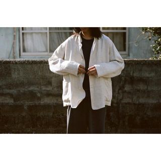 COMOLI×Salvatore Piccolo リネンスタンドカラージャケット