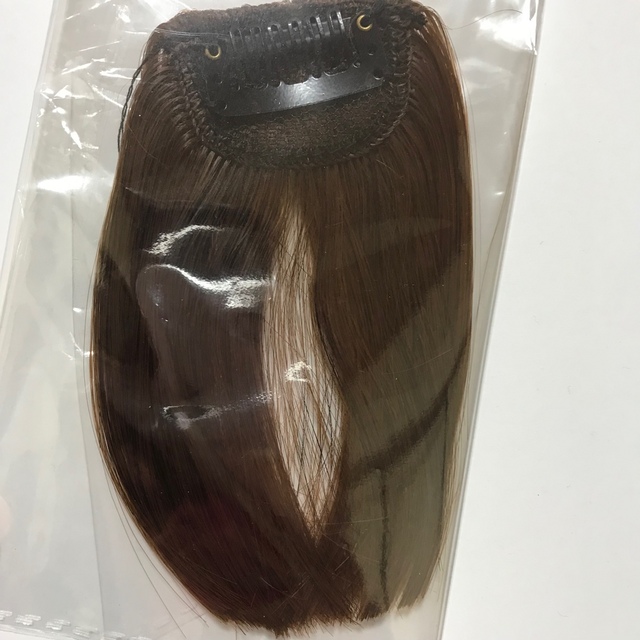 セール！前髪ウィッグ ポイントウィッグ シースルーバング 部分 触覚  ブラウン レディースのウィッグ/エクステ(前髪ウィッグ)の商品写真