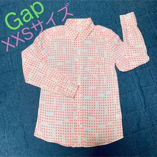 ギャップ(GAP)の美品　Gap 綿100% ドット柄　襟付きシャツ(シャツ/ブラウス(長袖/七分))