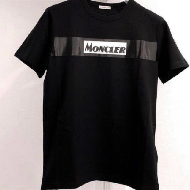 極美品★希少★ MONCLER 半袖Tシャツ XL ロゴ モンクレール ブラック