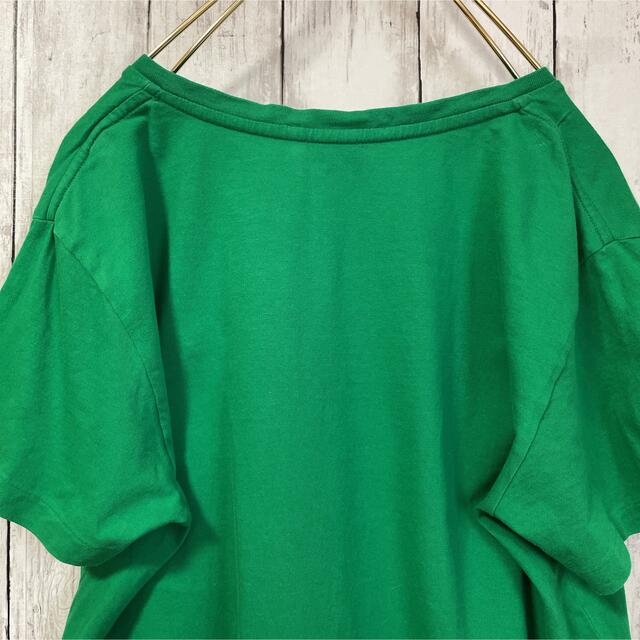 Ralph Lauren(ラルフローレン)のラルフローレンスポーツ 緑グリーンVネック コットンLサイズ ショート丈 ポニー レディースのトップス(Tシャツ(半袖/袖なし))の商品写真