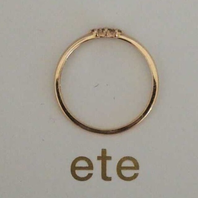 ete(エテ)のエテ K10 ダイヤモンド リング 5号 ピンキー レイヤード シンプル 美品 レディースのアクセサリー(リング(指輪))の商品写真