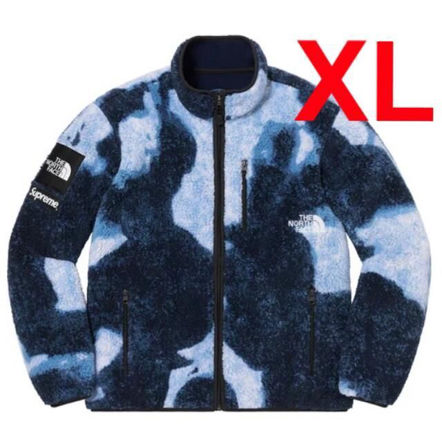 ジャケット/アウターBleached Denim Print Fleece Jacket XL