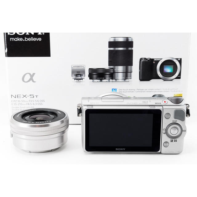 ☆Wi-Fi & 自撮り☆ソニー NEX-5T シルバー レンズキット ☆Wi-Fi & 自撮り☆ソニー NEX-5T シルバー レンズキット