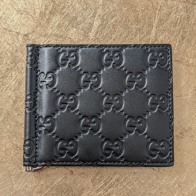 未使用品】GUCCI グッチ GGレザー マネークリップウォレット 【激安大