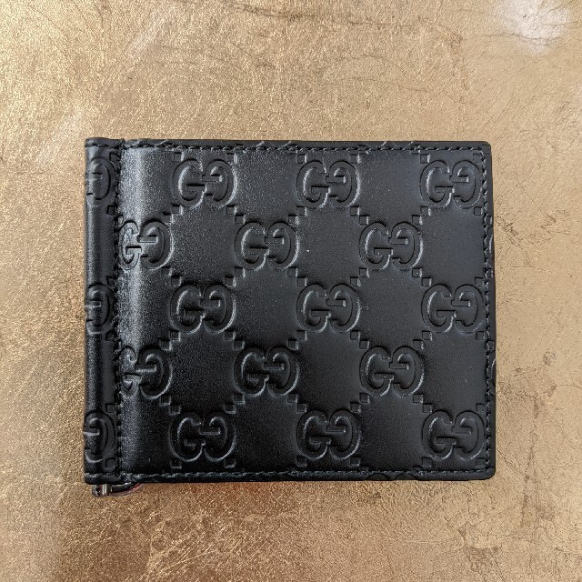 未使用品】GUCCI グッチ GGレザー マネークリップウォレット 【激安大