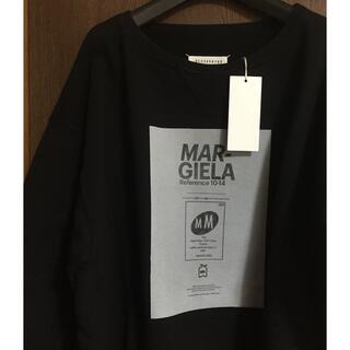 黒48新品 メゾン マルジェラ グラフィックロゴ スウェット シャツ ブラック