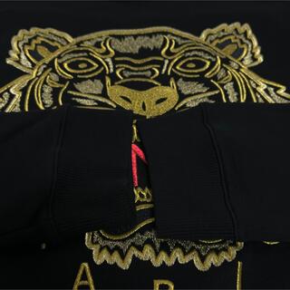 KENZO 人気 刺繍 20SS タイガー スウェット M ブラック×ゴールド