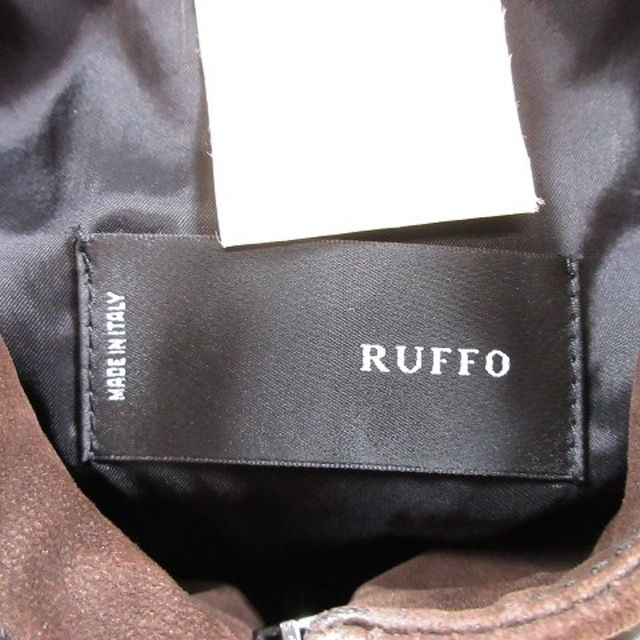 イタリア製 RUFFO 本革 リアル ムートン レザー 裏ボア コート