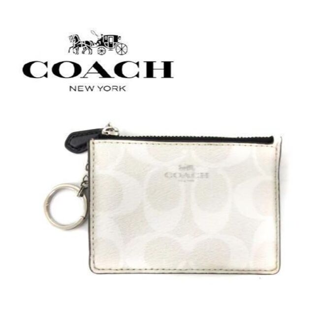 部分的に傷汚れ等がある商品DCOACH 小銭入れ 定期入れ シグネチャー