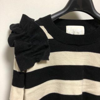 チェスティ(Chesty)のchestyボーダーフリルニット(ニット/セーター)