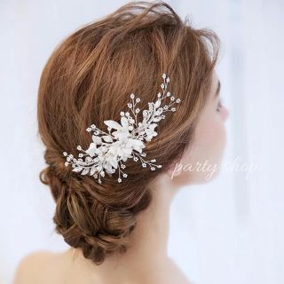 ヘッドドレス ブライダル 髪飾り ウェディング 結婚式 ヘアアクセサリー 花 3(ヘッドドレス/ドレス)